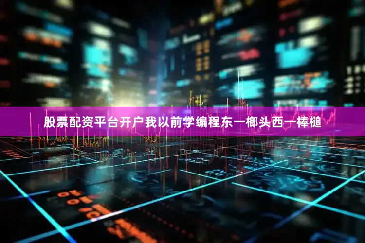 股票配资平台开户我以前学编程东一榔头西一棒槌